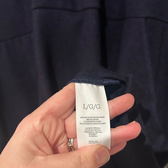 Cabi Round Up Blue Cobalt Wide Collar Pullover Mini Sweater Dress Style 4390 L - Picture 6 of 8